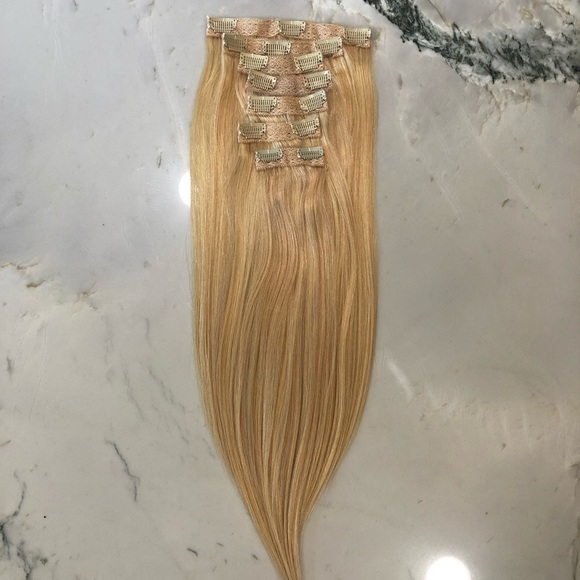NEW GORGEOUS REMY CLIP IN HAIR EXTENSIONS 18" - Picture 5 of 10